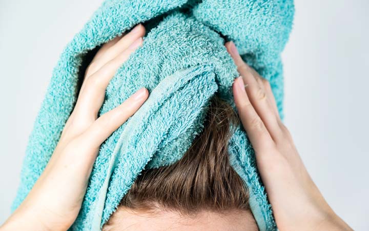 towel drying