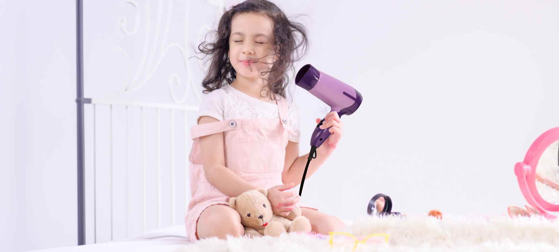 safe hair drying techniques for children